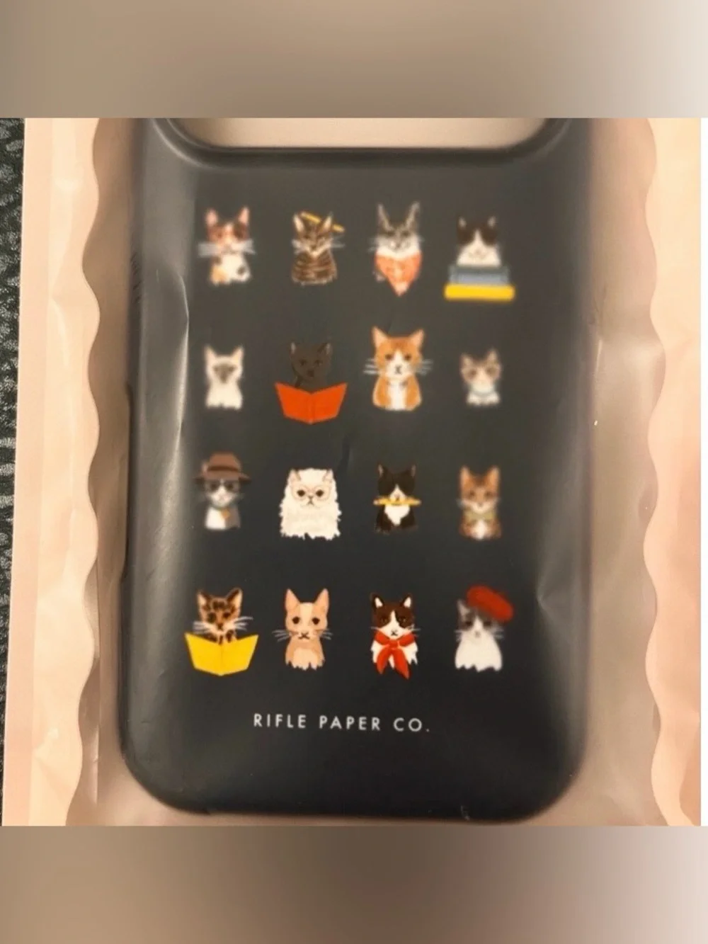 NWT Rifle Paper Co. Multicolor Cat Design Phone Case IPhone 17 PRO